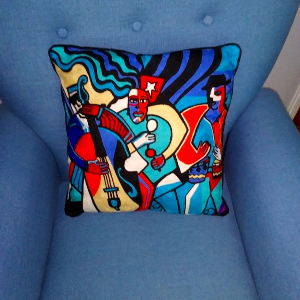 Vintage but new Jazz styled pillow